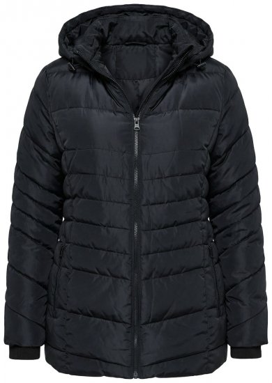 Ulla Popken 820889 Steppelt kabát Fekete - Kabátok - Női plus size kabátok