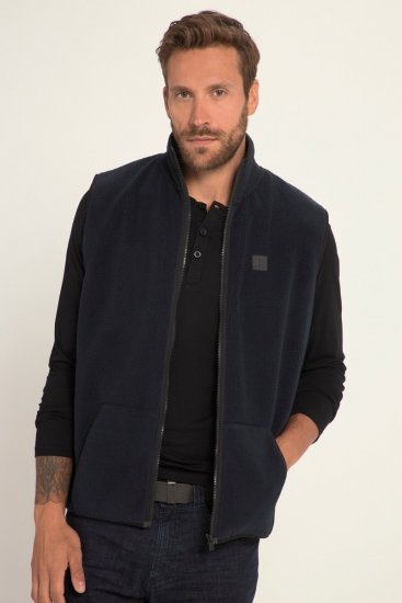 JP1880 Fleece Gilet Stomach Fit Navy - Kabátok - Nagyméretű Kabátok - 2XL-8XL