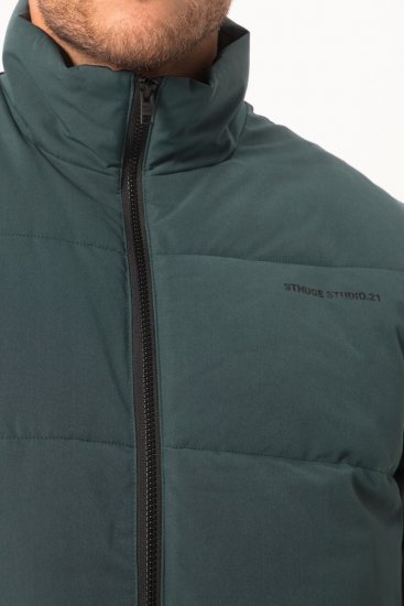 STHUGE 821232 Mellény steppelt cipzárral Olívazöld - Kabátok - Nagyméretű Kabátok - 2XL-8XL