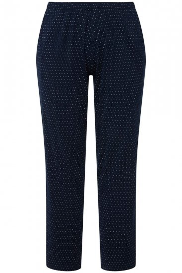 Ulla Popken 821244 Pöttyös pizsama Sötétkék - Pizsama/Loungewear - 