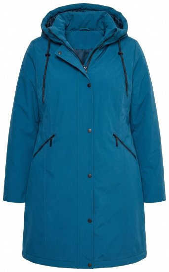 Ulla Popken 821495 Funkcionális kabát Petrol - Kabátok - Női plus size kabátok