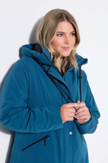 Ulla Popken 821495 Funkcionális kabát Petrol - Kabátok - Női plus size kabátok