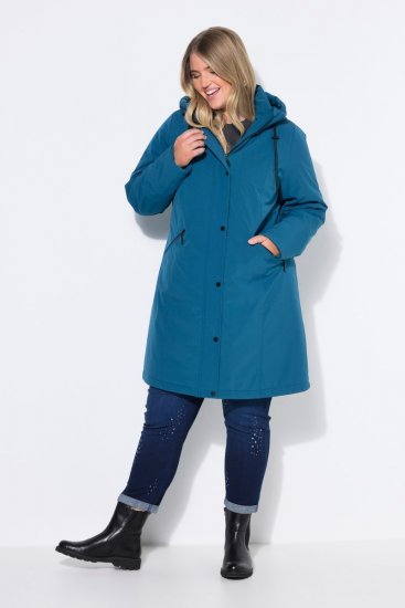 Ulla Popken 821495 Funkcionális kabát Petrol - Kabátok - Női plus size kabátok