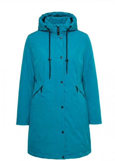 Ulla Popken 821495 Funkcionális kabát Türkiz - Kabátok - Női plus size kabátok