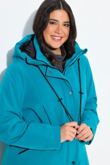 Ulla Popken 821495 Funkcionális kabát Türkiz - Kabátok - Női plus size kabátok