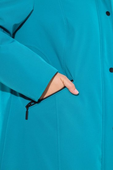 Ulla Popken 821495 Funkcionális kabát Türkiz - Kabátok - Női plus size kabátok