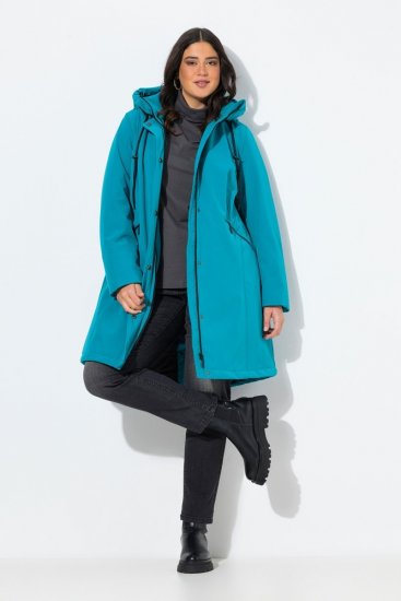 Ulla Popken 821495 Funkcionális kabát Türkiz - Kabátok - Női plus size kabátok