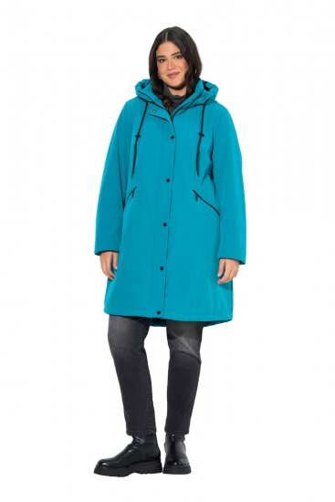 Ulla Popken 821495 Funkcionális kabát Türkiz - Kabátok - Női plus size kabátok