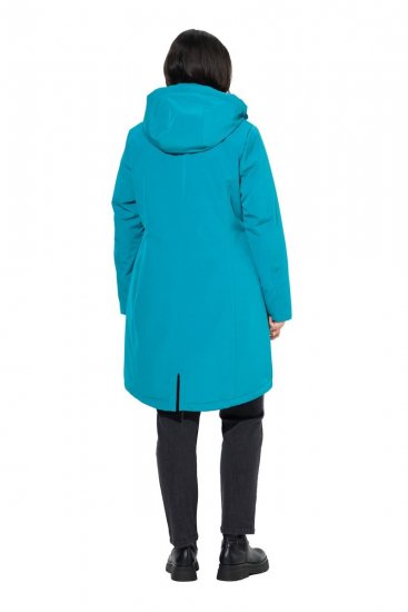 Ulla Popken 821495 Funkcionális kabát Türkiz - Kabátok - Női plus size kabátok