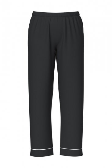 Ulla Popken 823030 Pizsama inggallérral Fekete - Pizsama/Loungewear - 