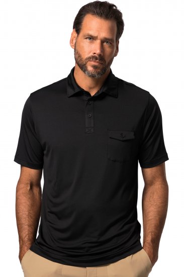 JP1880 Jay-Pi Flexnamic QuickDry Piqué Golf Polo Shirt Black - Sportruházat - Nagyméretű Sportruházat 2XL-10XL