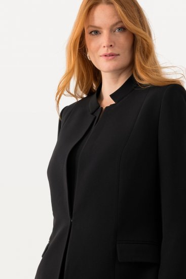 Ulla Popken 823318 Állógalléros blézer Fekete - Blézerek - Blézerek plus size méretben nőknek