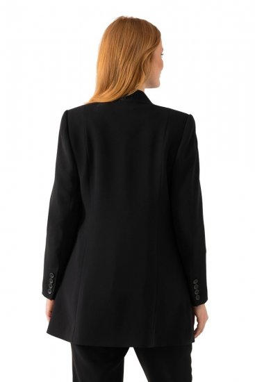 Ulla Popken 823318 Állógalléros blézer Fekete - Blézerek - Blézerek plus size méretben nőknek