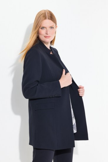 Ulla Popken 823318 Állógalléros blézer Sötétkék - Blézerek - Blézerek plus size méretben nőknek