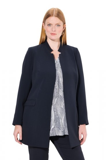 Ulla Popken 823318 Állógalléros blézer Sötétkék - Blézerek - Blézerek plus size méretben nőknek