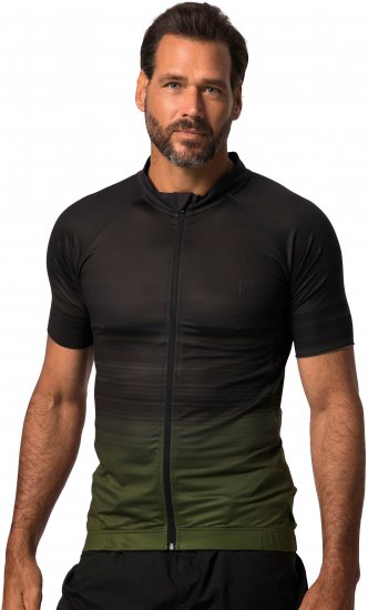 JP1880 Jay-Pi Flexnamic QuickDry Cycling Jersey Black - Sportruházat - Nagyméretű Sportruházat 2XL-10XL