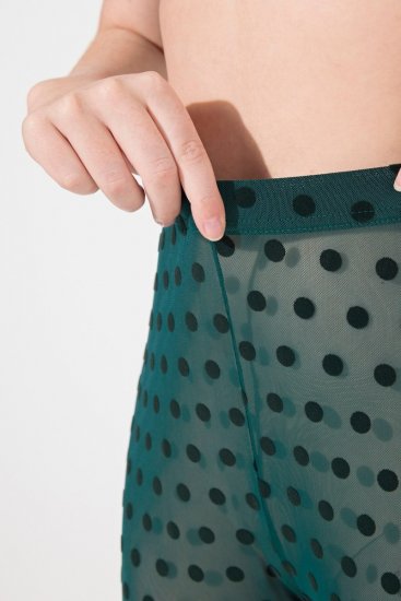 Ulla Popken 823383 Pöttyös harisnyaleggings Olívazöld - Harisnyanadrágok & zoknik - 