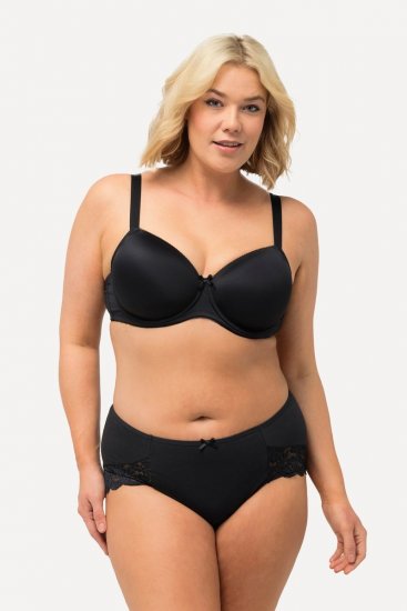 Ulla Popken 824106 Alsók csipkével 2 db Fekete - Alsók - 