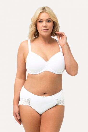Ulla Popken 824106 Női boxeralsók csipkével 2 db Fehér - Alsók - 