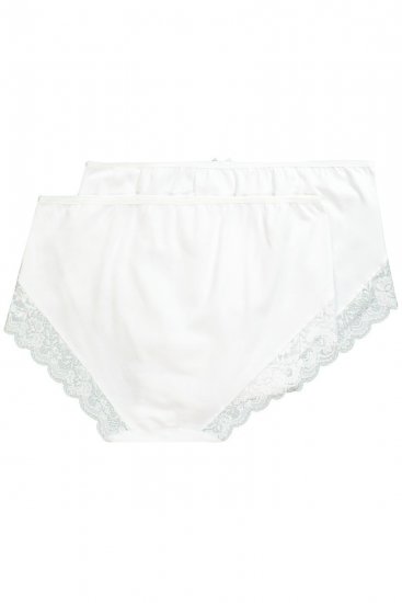 Ulla Popken 824106 Női boxeralsók csipkével 2 db Fehér - Alsók - 