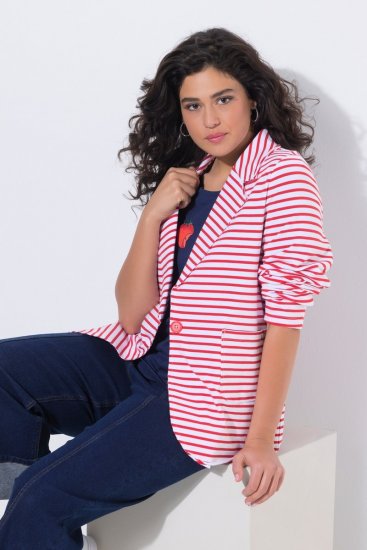 Ulla Popken 824355 Jersey blézer Korall - Blézerek - Blézerek plus size méretben nőknek