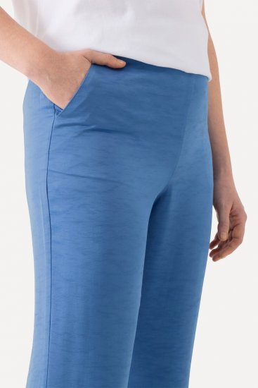 Ulla Popken 826163 Bő szárú öltönynadrág Denimkék - Szövetnadrágok - Női bő szárú szövetnadrágok