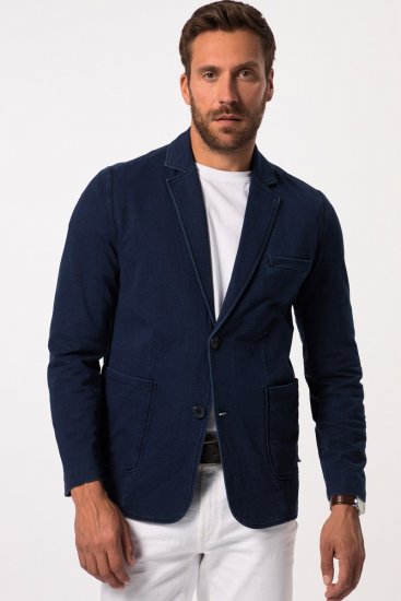 JP1880 826175 Sweat zakó vintage stílusban Sötétkék - Öltönyök - Nagyméretű öltönyök