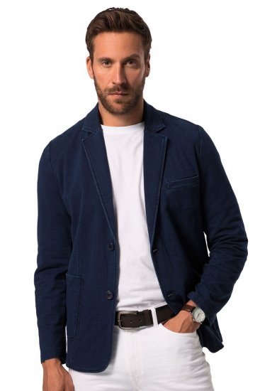 JP1880 826175 Sweat zakó vintage stílusban Sötétkék - Öltönyök - Nagyméretű öltönyök
