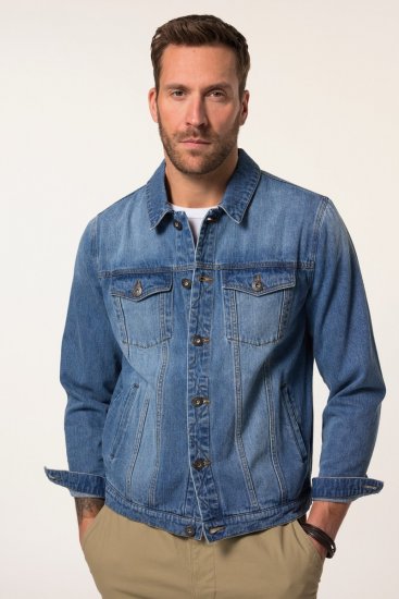 JP1880 826234 Farmerdzseki mellzsebekkel Denimkék - Kabátok - Nagyméretű Kabátok - 2XL-8XL