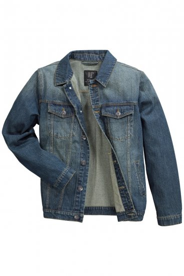 JP1880 Denim Jacket Dark Blue Denim - Kabátok - Nagyméretű Kabátok - 2XL-8XL