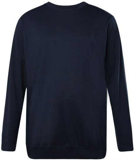 JP1880 827128 Hosszú ujjú póló hasra szabott fazonnal Sötétkék - Pólók - Nagyméretű pólók - 2XL-14XL