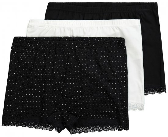 Ulla Popken 827286 Női boxeralsók 3 db Fekete - Alsók - 