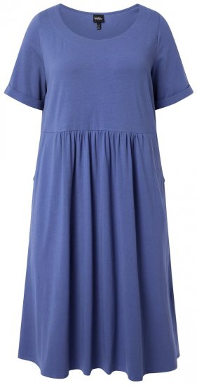 Ulla Popken 827920 Rövid ujjú jersey ruha Kék - Jersey ruhák - 
