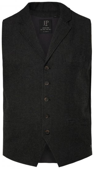 JP1880 828736 Tweed mellény kötött háttal Fekete - Öltönyök - Nagyméretű öltönyök