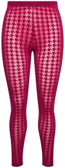 Ulla Popken 828982 Kockás harisnyaleggings Bogyópiros - Harisnyanadrágok & zoknik - 