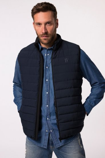 JP1880 Quilted Vest Techno Down Padding Navy - Kabátok - Nagyméretű Kabátok - 2XL-8XL