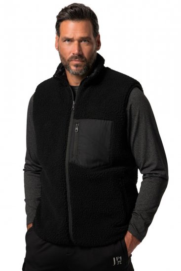 Jay-Pi 829716 Mellény kifordítható teddyvel Fekete - Kabátok - Nagyméretű Kabátok - 2XL-8XL