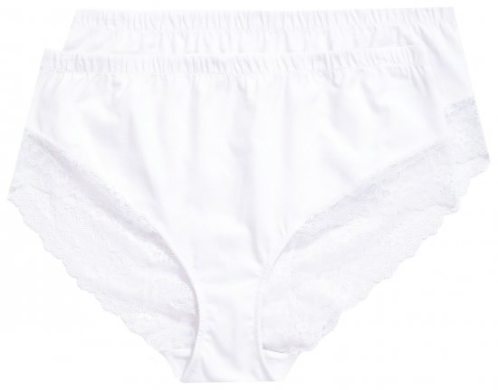 Ulla Popken 830094 Alsók csipkével 2 db Fehér - Alsók - 