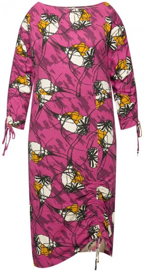 Ulla Popken 830151 Virágos ruha Rózsaszín - Maxi ruhák - Női plus size maxiruhák