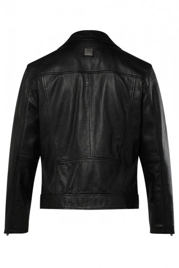 JP1880 830586 Biker dzseki bárány nappából Fekete - Kabátok - Nagyméretű Kabátok - 2XL-8XL
