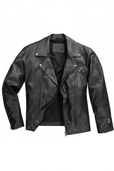 JP1880 830586 Biker dzseki bárány nappából Fekete - Kabátok - Nagyméretű Kabátok - 2XL-8XL