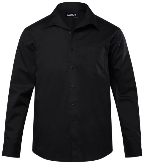 Men+ 757 Üzleti ing hosszú ujjú nyitott gallérral Fekete - Ingek - Ingek 2XL-10XL