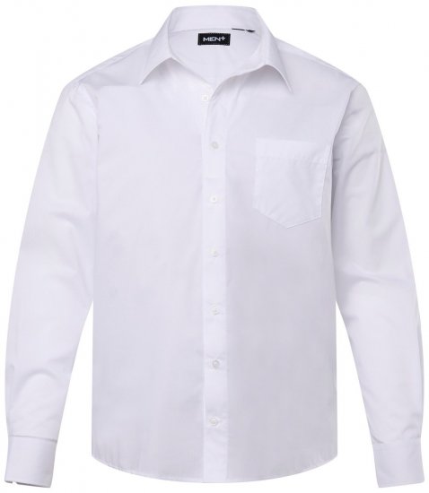 Men+ 757 Üzleti ing hosszú ujjú nyitott gallérral Fehér - Ingek - Ingek 2XL-10XL