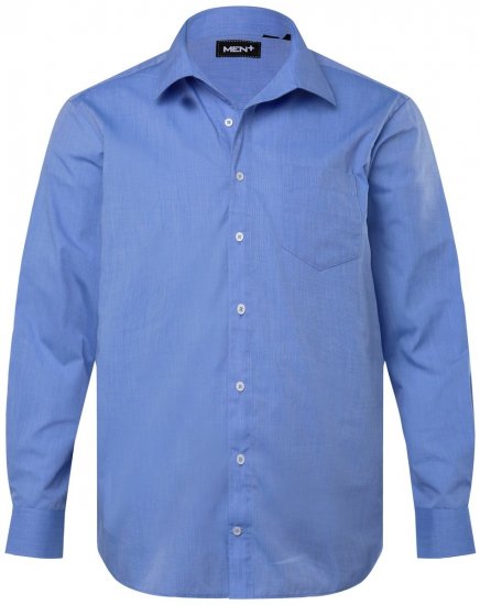 Men+ 757 Üzleti ing hosszú ujjú nyitott gallérral Világoskék - Ingek - Ingek 2XL-10XL