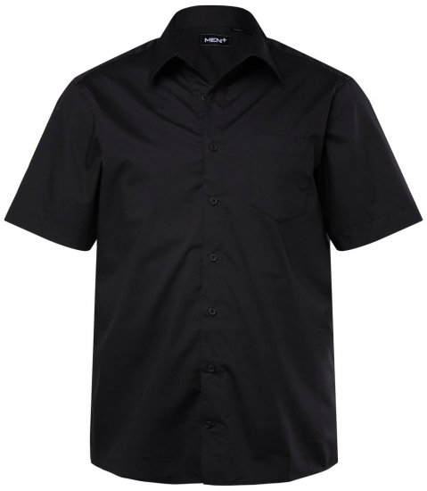 Men+ 758 Üzleti ing rövid ujjú nyitott gallérral Fekete - Ingek - Ingek 2XL-10XL