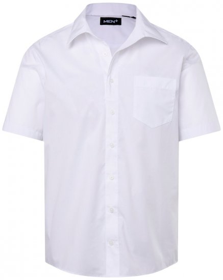 Men+ 758 Üzleti ing rövid ujjú nyitott gallérral Fehér - Ingek - Ingek 2XL-10XL