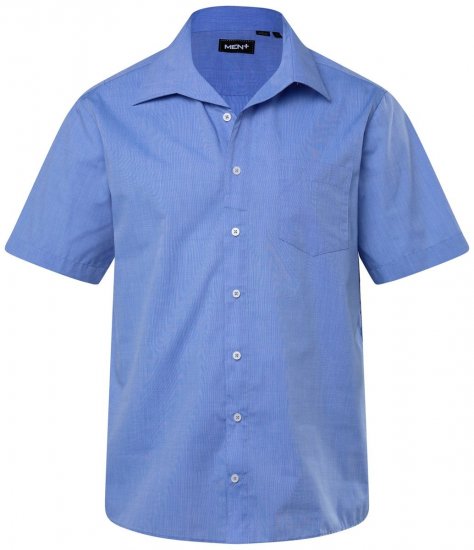 Men+ 758 Üzleti ing rövid ujjú nyitott gallérral Világoskék - Ingek - Ingek 2XL-10XL