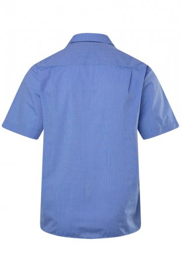 Men+ 758 Üzleti ing rövid ujjú nyitott gallérral Világoskék - Ingek - Ingek 2XL-10XL