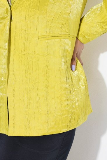 Ulla Popken 830767 Gyűrt hatású blézer Világoszöld - Blézerek - Blézerek plus size méretben nőknek
