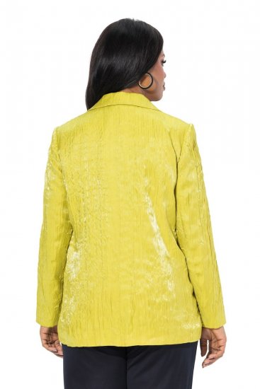 Ulla Popken 830767 Gyűrt hatású blézer Világoszöld - Blézerek - Blézerek plus size méretben nőknek